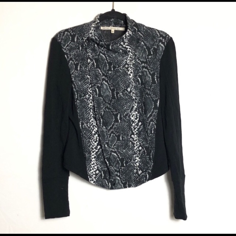 RACHEL by Rachel Roy snakeskin pattern motojacket